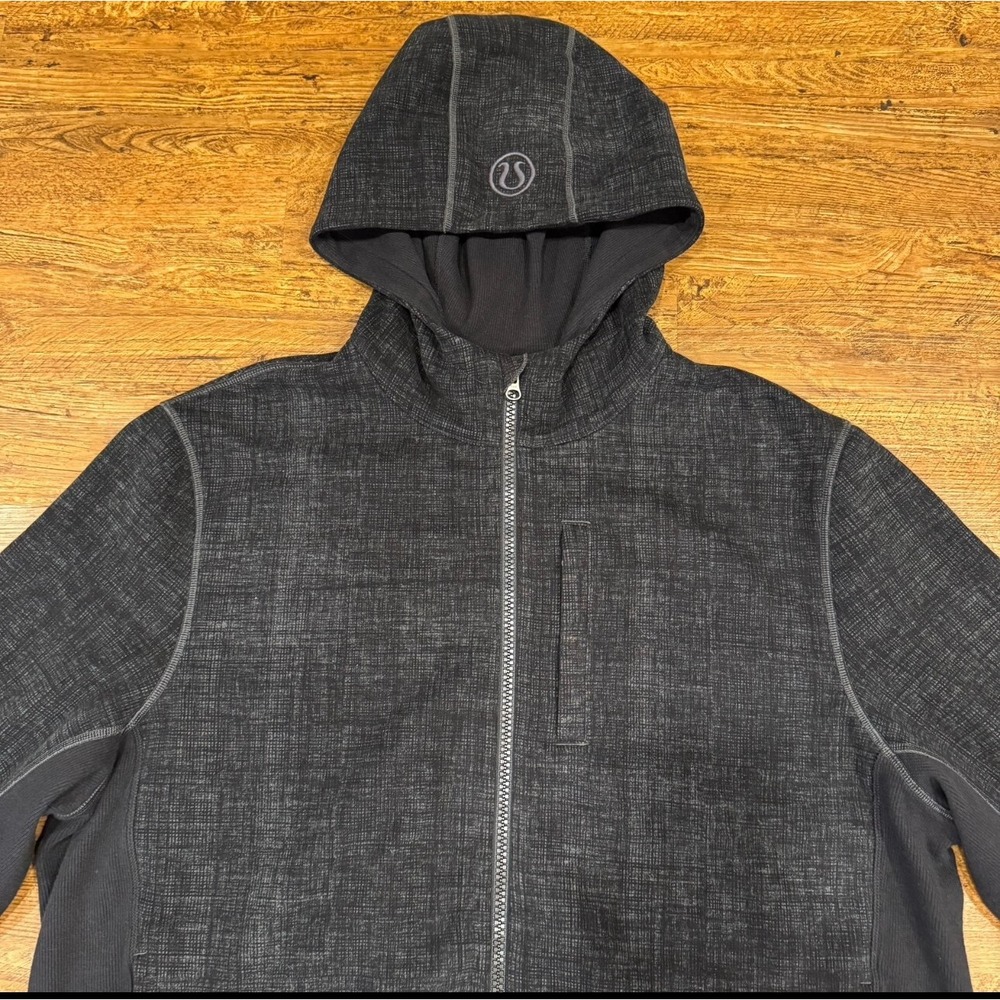 Lululemon Gray Scuba Logo Full Zip Heavyweight Hoodie Sweater Sweatshirt Men 2XL